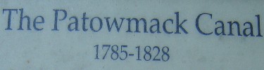 Photo of Potowmack Canal wayside interpretive text